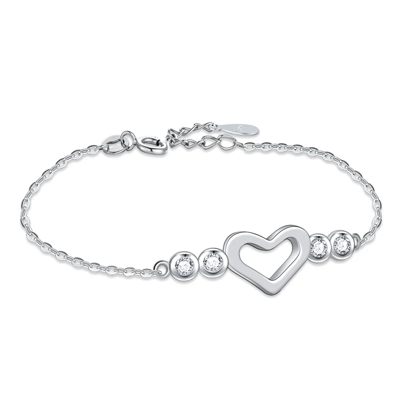 Hot Sale Charming Heart Bracelets&Bangles For Women Girls 100% 925 sterling silver Link Bracelet Adjustable Jewelry Wholesale
Hot Sale Charming Heart Bracelets&Bangles For Women Girls 100% 925 sterling silver Link Bracelet Adjustable Jewelry Wholesale