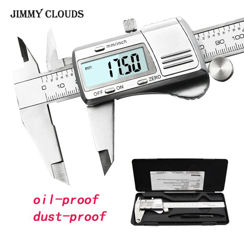 Industrial precision Caliper 150mm 6 inch LCD Digital Electronic Vernier Caliper Gauge Stainless Steel Micrometer Measuring Tool
Industrial precision Caliper 150mm 6 inch LCD Digital Electronic Vernier Caliper Gauge Stainless Steel Micrometer Measuring Tool