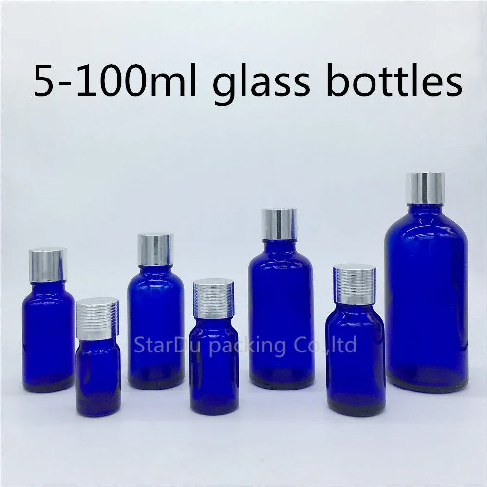 5ml 10ml 15ml 20ml 30ML 50ml 100ml Blue Glass Bottle, Vials Essential Oil Blue Bottle With Silvery Screw Cap Perfume Bottle
5ml 10ml 15ml 20ml 30ML 50ml 100ml Blue Glass Bottle, Vials Essential Oil Blue Bottle With Silvery Screw Cap Perfume Bottle
