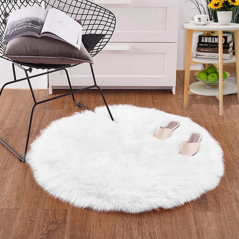 5 Sizes Luxury Round White Sheepskin Hairy Carpet Faux Mat Seat Pad Fur Plain Fluffy Soft Area Rug Tapetes Diameter 40 60 80 120
5 Sizes Luxury Round White Sheepskin Hairy Carpet Faux Mat Seat Pad Fur Plain Fluffy Soft Area Rug Tapetes Diameter 40 60 80 120