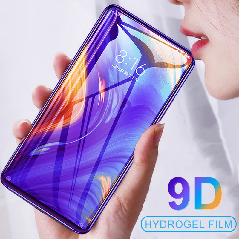 2 шт. 9D защита для экрана Гидрогелевая пленка Xiaomi Mi 9 SE 8 Lite Mix 3 Max Redmi Note 7 6 K20 Pro