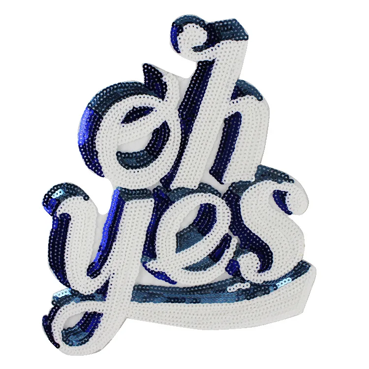 New letter yes With Sequined Patches Fashion Applique lron on Patch for Clothes Bags DIY Decal Apparel Accessory 1pcs
New letter yes With Sequined Patches Fashion Applique lron on Patch for Clothes Bags DIY Decal Apparel Accessory 1pcs