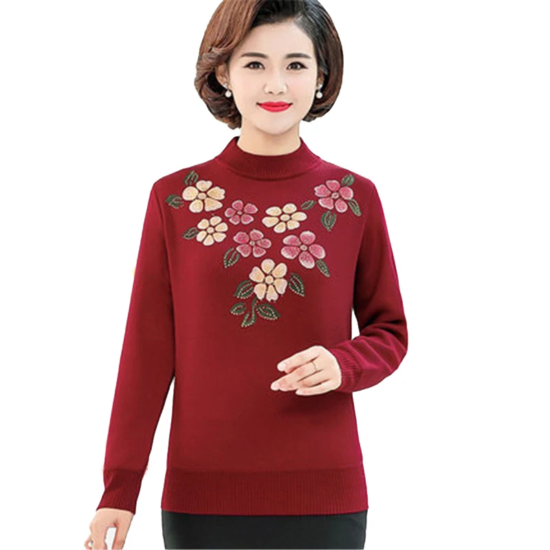 Flocking Thicken Sweater Women Winter Plus size 5XL Warm Knit Bottoming shirt Casual Tops Female Print Diamond Sweaters Pullover
Flocking Thicken Sweater Women Winter Plus size 5XL Warm Knit Bottoming shirt Casual Tops Female Print Diamond Sweaters Pullover