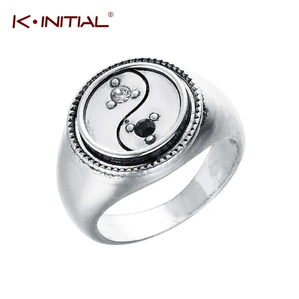 Kinitial Vintage Chinese Yin & Yang Rings Charm Cz Zircon Personality Yoga Ring for women men Punk Finger Jewelry Ring Wholesale
Kinitial Vintage Chinese Yin & Yang Rings Charm Cz Zircon Personality Yoga Ring for women men Punk Finger Jewelry Ring Wholesale