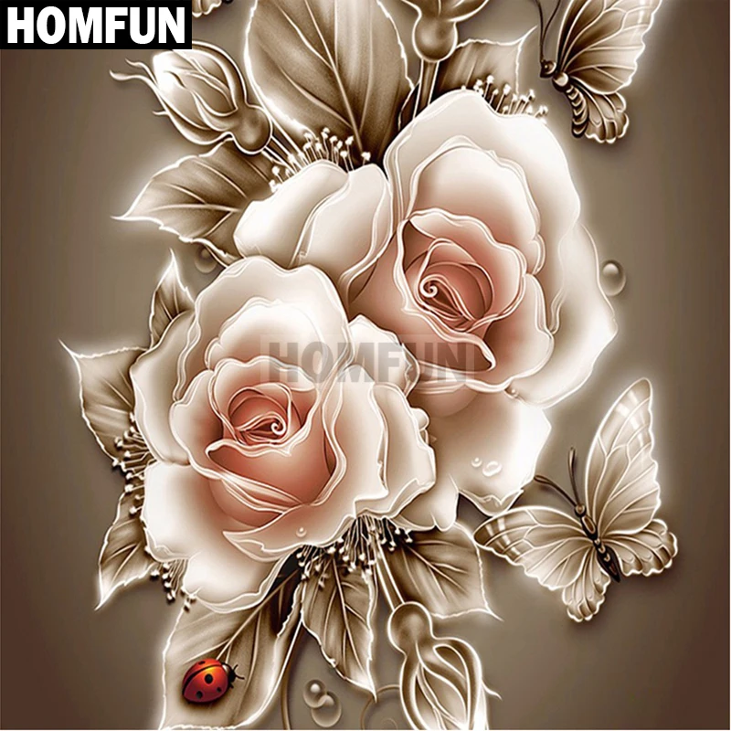 HOMFUN Full Square/Round Drill 5D DIY Diamond Painting "Rose Butterfly" Embroidery Cross Stitch 5D Home Decor Gift A02580
HOMFUN Full Square/Round Drill 5D DIY Diamond Painting "Rose Butterfly" Embroidery Cross Stitch 5D Home Decor Gift A02580