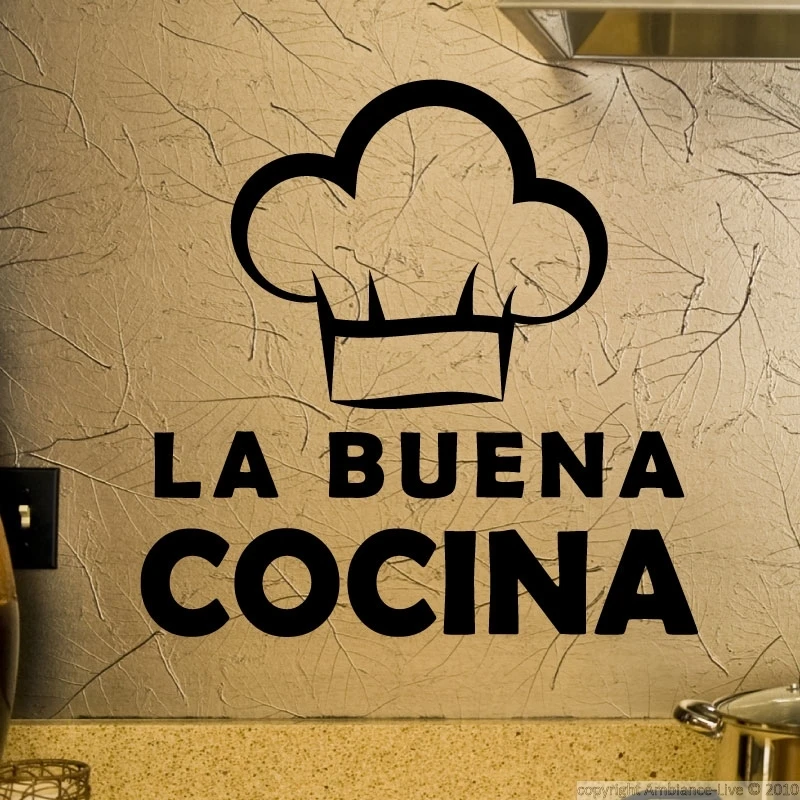 Виниловая наклейка на стену испанском языке кухню декор la buena cocina esp002 | Дом и сад