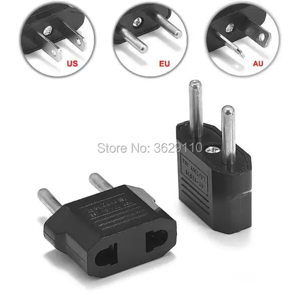 US/EU to EU AU AC Power Plug Converter Adapter Adaptor USA to European Black Plastic Travel Converter Max 2200W Two Pins
US/EU to EU AU AC Power Plug Converter Adapter Adaptor USA to European Black Plastic Travel Converter Max 2200W Two Pins