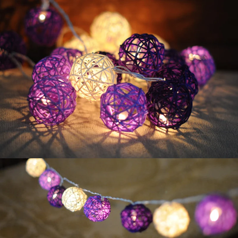20 pcs LED Rattan Ball String Light 3M Christmas Fairy Lights Luces Decorativas Romantic DIY Home Wedding Decoration Garlands
20 pcs LED Rattan Ball String Light 3M Christmas Fairy Lights Luces Decorativas Romantic DIY Home Wedding Decoration Garlands