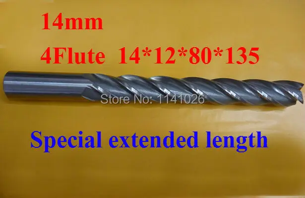 1pcs 14mm Four 4 Flute HSS & Special extended length Aluminium End Mill Cutter CNC Bit Milling Machinery tools Cutting | Инструменты
