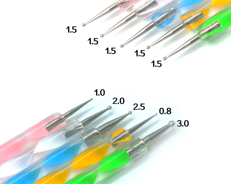 5PCS/Pack 2-Ways Size 4 6 8 10 12 Acrylic Nail Art Brush Pen Carving Cuticle Pusher 5pcs/set
5PCS/Pack 2-Ways Size 4 6 8 10 12 Acrylic Nail Art Brush Pen Carving Cuticle Pusher 5pcs/set
