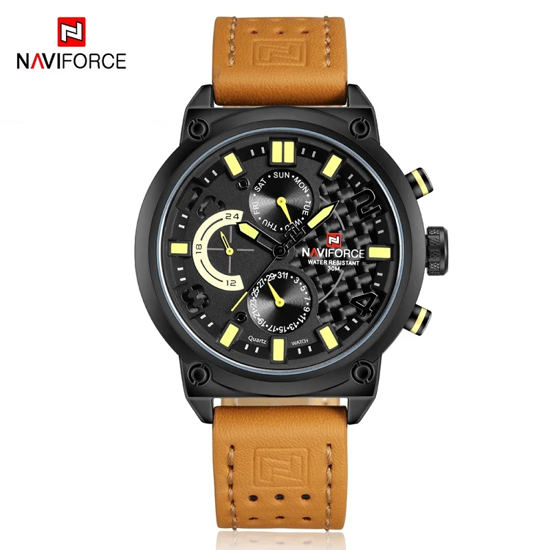 NAVIFORCE спортивные мужские военные кварцевые часы Топ люксовый бренд s модные