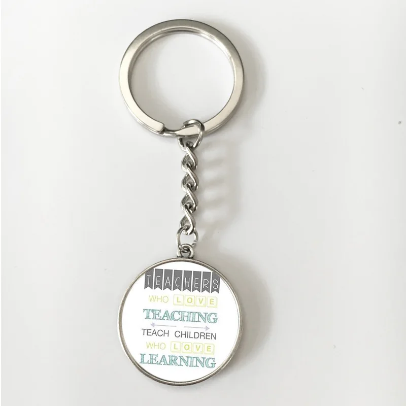 SUTEYI A great master takes a hand opens mind and Round glass long chain keychain Teacher's Day gifts Pendant jewelry | Украшения и