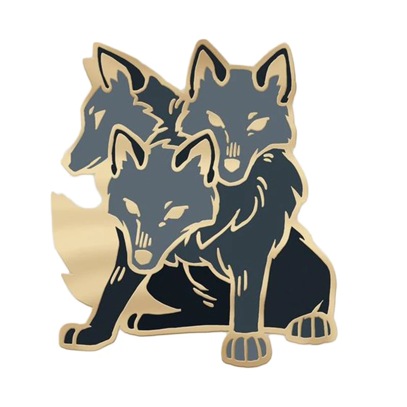 Three head wolves pin animal horror Halloween gift cranky spooky badge
Three head wolves pin animal horror Halloween gift cranky spooky badge
