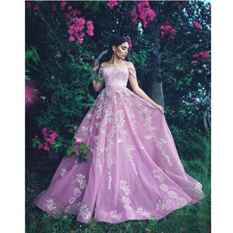 New Robe De Soiree Sweet Pink Lace Applique Long Evening Party Dresses Elegant Off The Shoulder Vestido De Festa Long Prom Gown
New Robe De Soiree Sweet Pink Lace Applique Long Evening Party Dresses Elegant Off The Shoulder Vestido De Festa Long Prom Gown