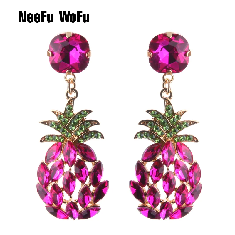 NeeFu WoFu Drop Rhinestone Earring Crystal Pineapple Brand Big Earring Dangle Large Long Brinco Printing Ear Oorbellen
NeeFu WoFu Drop Rhinestone Earring Crystal Pineapple Brand Big Earring Dangle Large Long Brinco Printing Ear Oorbellen