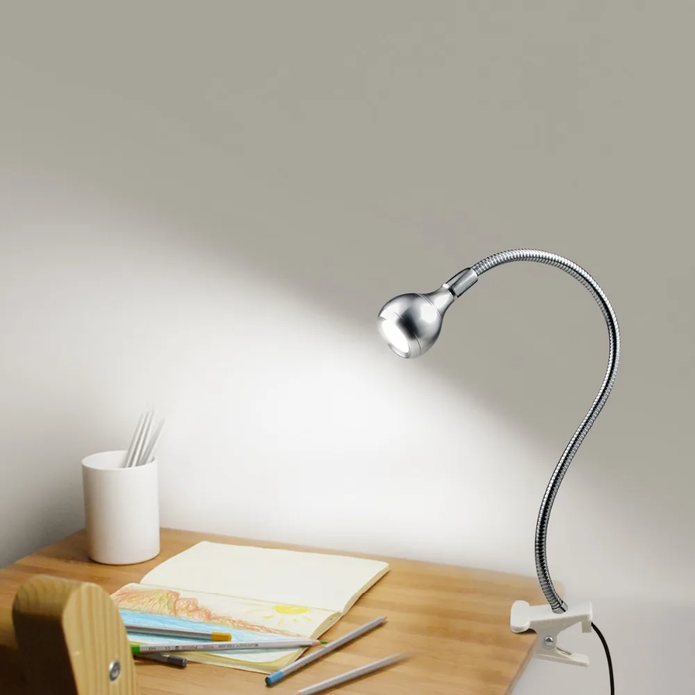 

Настольная лампа с клипсой, прикроватный USB светильник для спальни, кабинета, Декор, гибкий светодиодный светильник для чтения, рабочего сто...