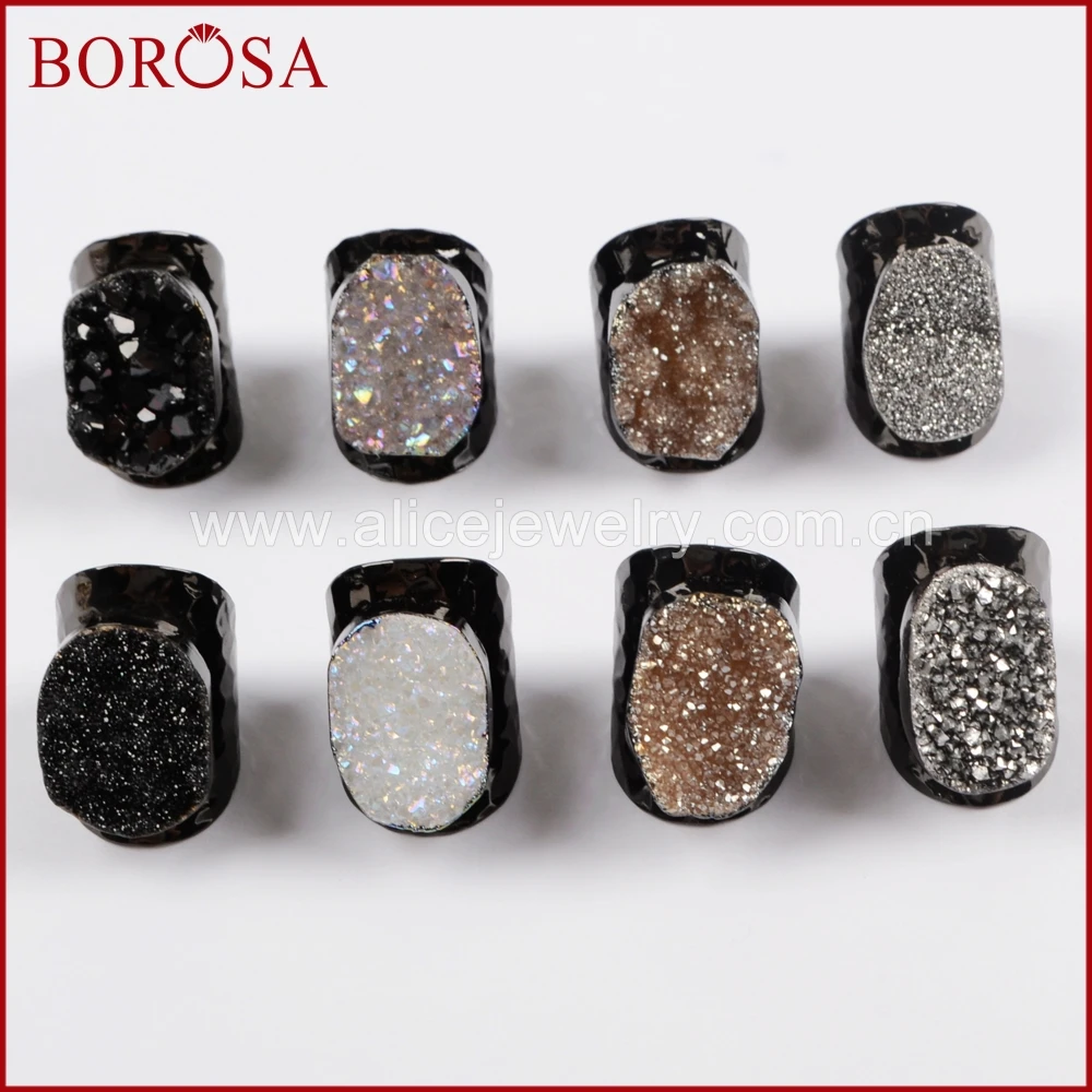 BOROSA 5 шт. Новый стильный пистолет черный цвет Радуга титановая Друза Сверкающее Drusy кольцо для женщин девушек вечерние кольца ювелирные изде...
BOROSA 5 шт. Новый стильный пистолет черный цвет Радуга титановая Друза Сверкающее Drusy кольцо для женщин девушек вечерние кольца ювелирные изде...