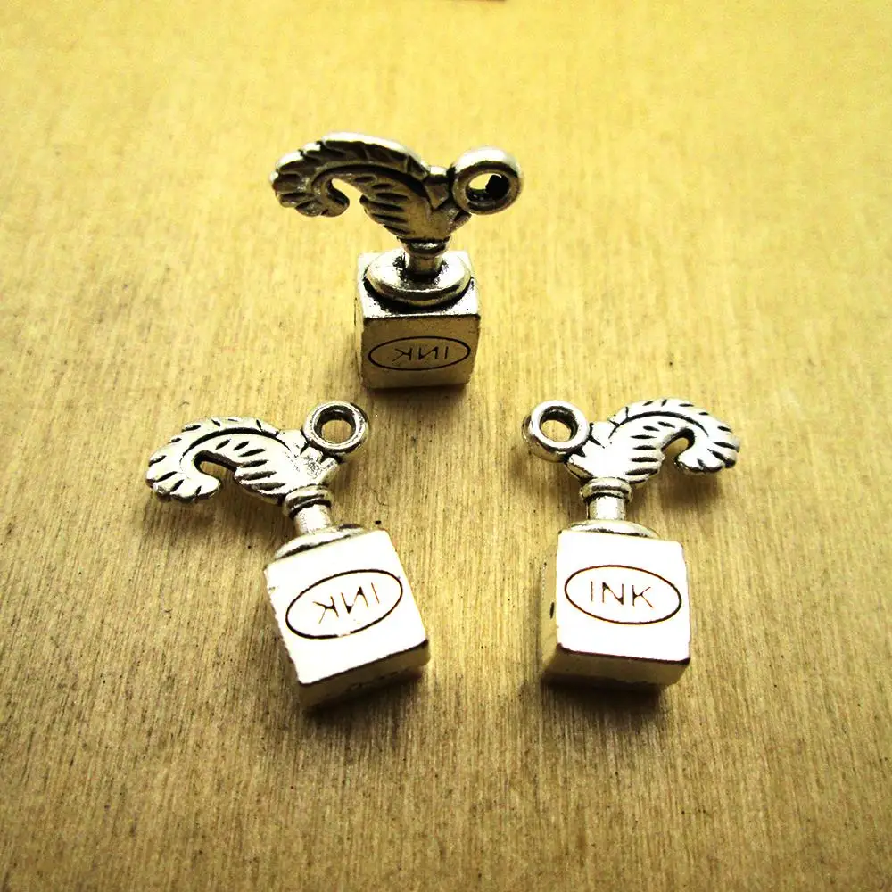 10pcs2 1x14mm Pen Feather Ink 2 sided Pen Feather Ink Charms pendants DIY necklace/ bracelets charms antique silver tone
10pcs2 1x14mm Pen Feather Ink 2 sided Pen Feather Ink Charms pendants DIY necklace/ bracelets charms antique silver tone