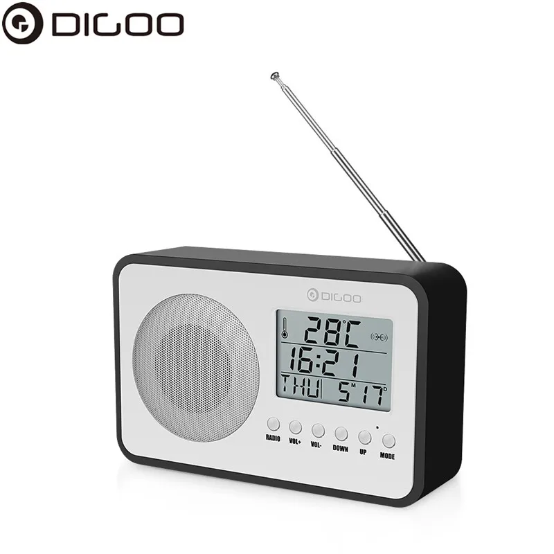 Фото Digoo DG FR600 SmartSet беспроводной деревянный зернистый винтажный цифровой FM