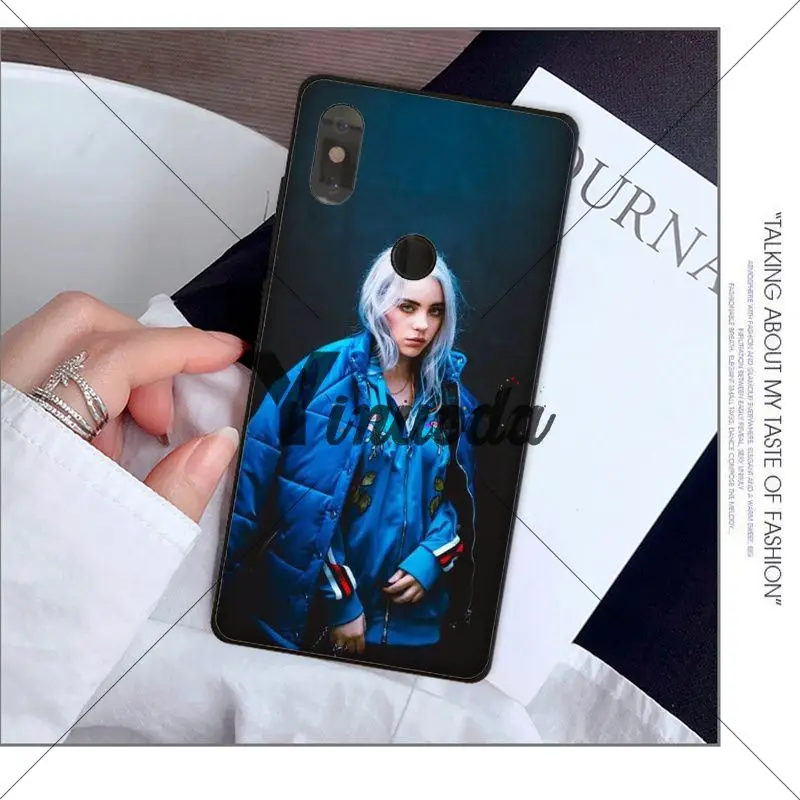 Yinuoda Billie Eilish Hot Music Singer Star Phone Case Cover for Redmi 5 plus Note 4 4X Xiaomi MI 6 8 8SE Mobile | Мобильные