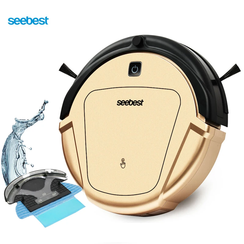 Seebest D750 Тьюринга 1 0 сухой и влажной уборки пылесос робот с водяным баком гироскоп