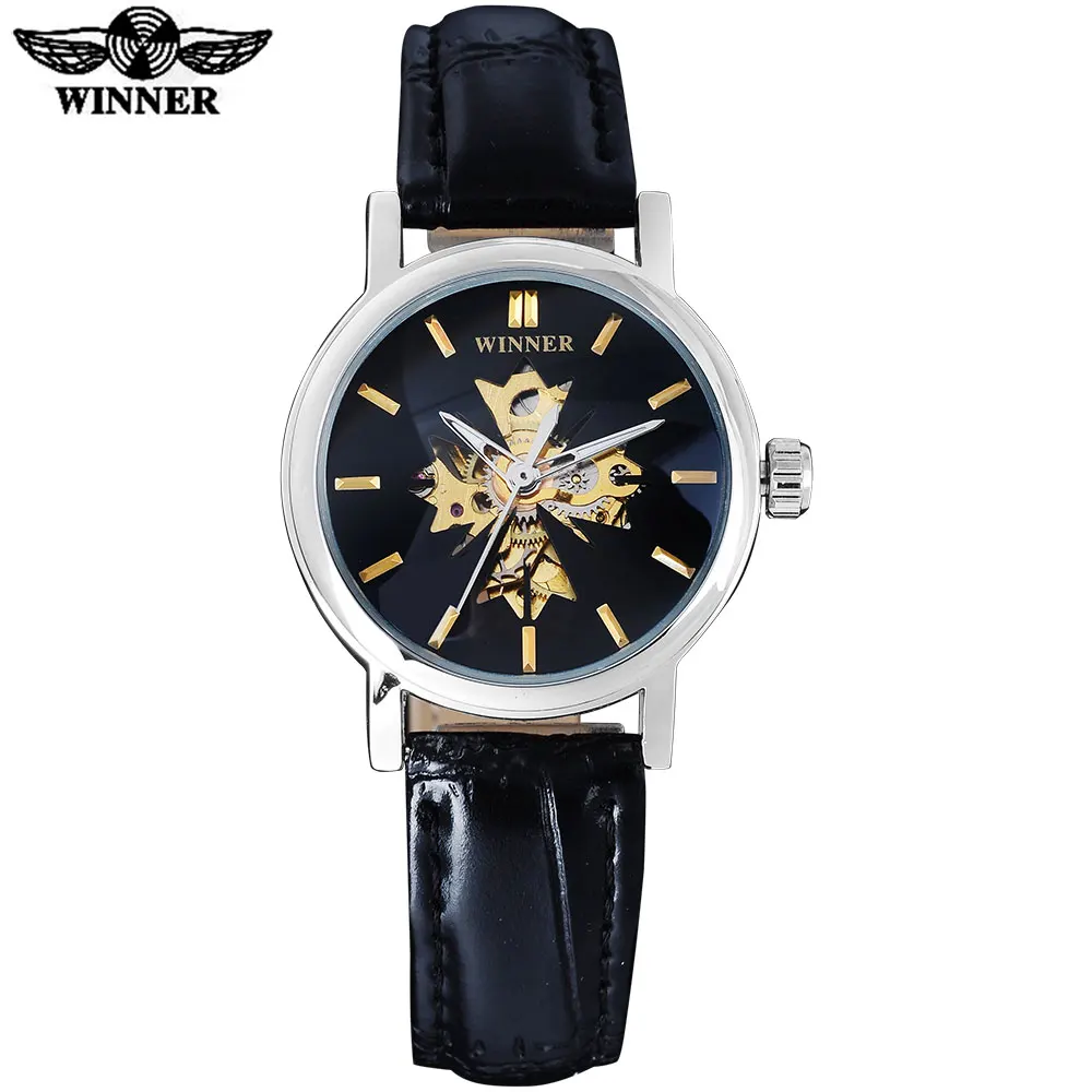 2016 WINNER china brand women watches luxury automatic self wind watch skeleton dial transparent glass silver case leather band
2016 WINNER china brand women watches luxury automatic self wind watch skeleton dial transparent glass silver case leather band