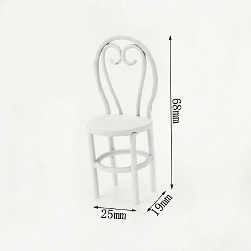 Мини металлический обеденный стол стул Set1/12 кукольный домик Миниатюрные
