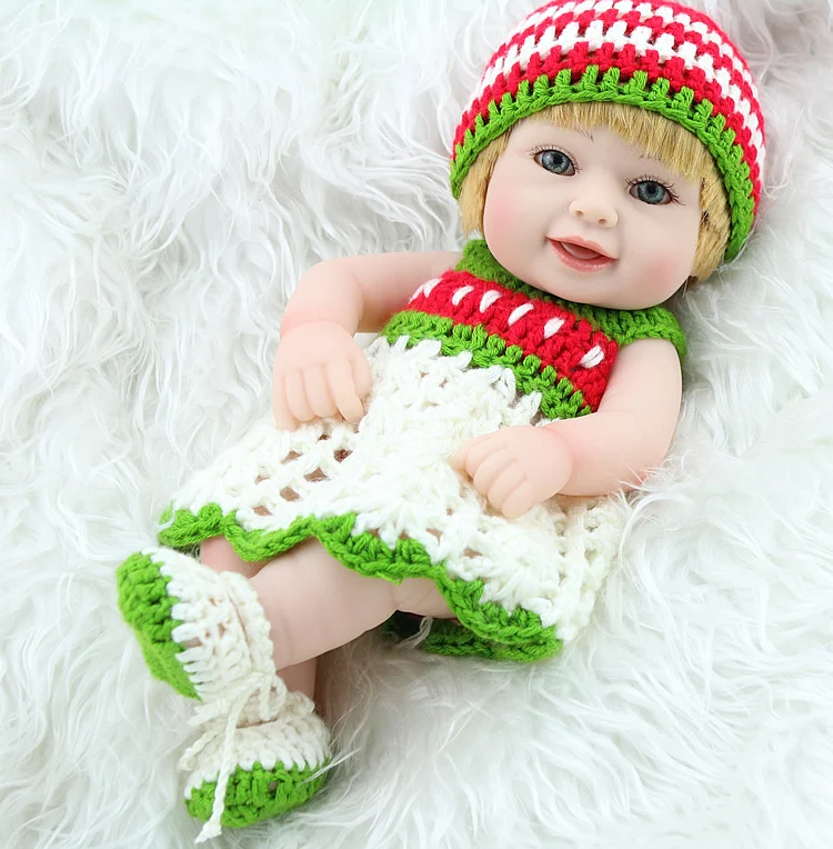 NPKDOLL Reborn Baby Doll виниловая кукла со смайликом для новорожденных девочек 10 дюймов