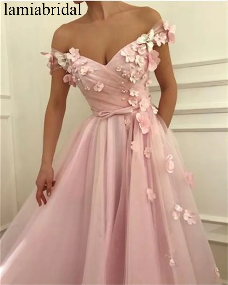 Princess 3D Floral Pink Long Prom Dresses 2019 A Line Plus Size Tulle Crystal Pearls Cheap vestidos de fiesta de noche For Women
Princess 3D Floral Pink Long Prom Dresses 2019 A Line Plus Size Tulle Crystal Pearls Cheap vestidos de fiesta de noche For Women