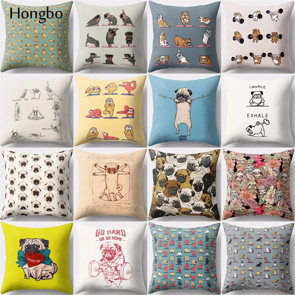 Hongbo 1 Pcs Pillow Case Pug Pattern Cushion Cover Polyester For Car Sofa Home Decor Cartoon Dog
Hongbo 1 Pcs Pillow Case Pug Pattern Cushion Cover Polyester For Car Sofa Home Decor Cartoon Dog