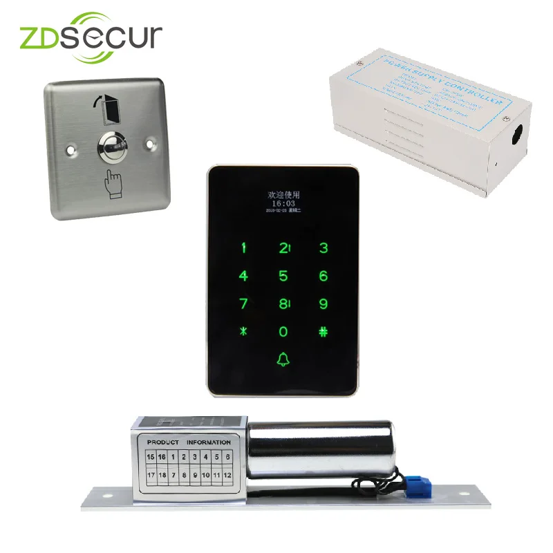 Special Office Access Control Kit with Electric Lock + Password Keypad RFID Reader+Stainless Steel Exit Button+Power Supply
Special Office Access Control Kit with Electric Lock + Password Keypad RFID Reader+Stainless Steel Exit Button+Power Supply