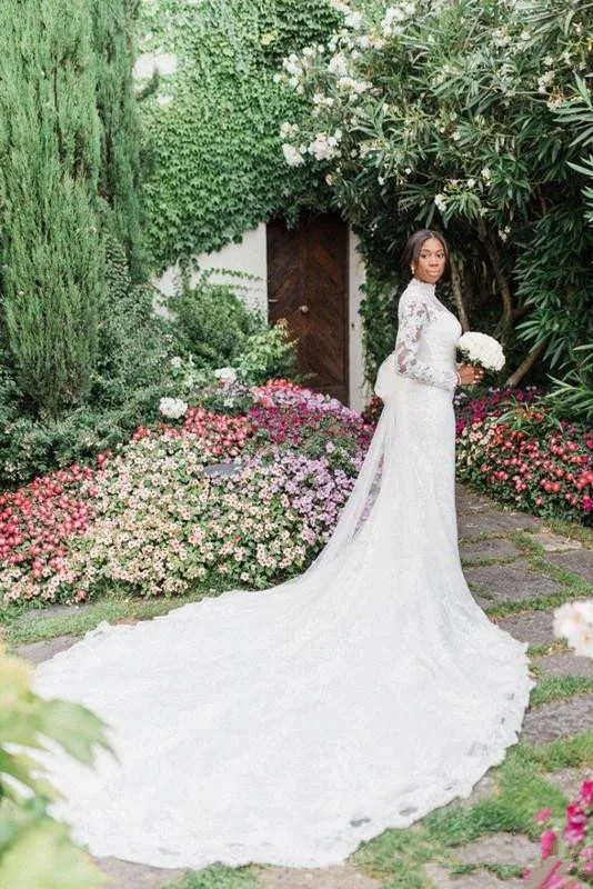 2021 High Neck African Mermaid Wedding Dresses Plus Size Long Sleeves Lace Bridal Gowns robe de mariee Backless Wedding gowns
2021 High Neck African Mermaid Wedding Dresses Plus Size Long Sleeves Lace Bridal Gowns robe de mariee Backless Wedding gowns