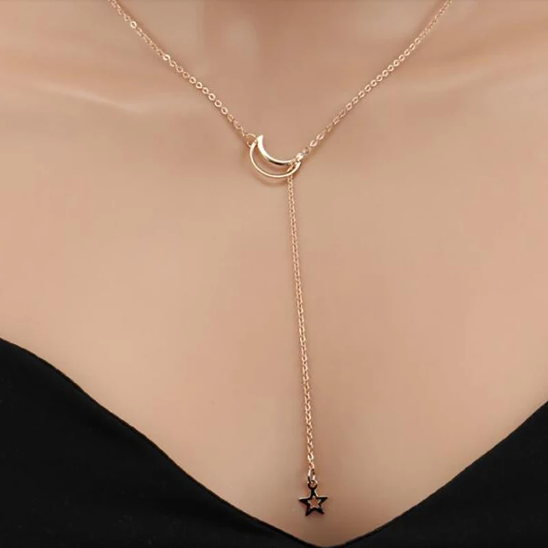 Женское ожерелье с подвеской в виде луны и звезд|fashion necklace|necklace fashioncharm necklace |