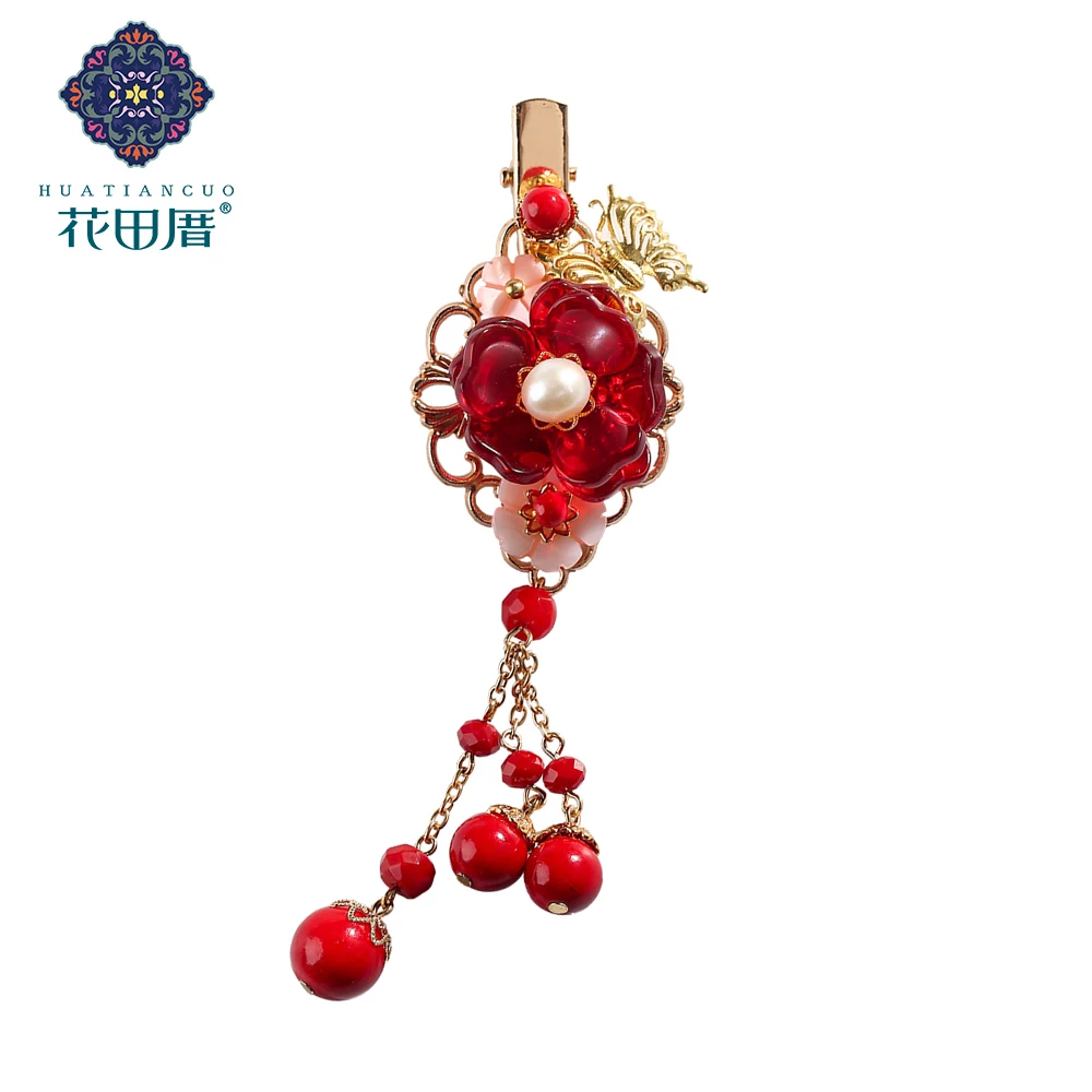 Vintage Red Flower and Golden Butterfly Dangle Hair Clip Women Accessories Decoration Hairpins for Hair Simple Jewelry FJ-18086
Vintage Red Flower and Golden Butterfly Dangle Hair Clip Women Accessories Decoration Hairpins for Hair Simple Jewelry FJ-18086