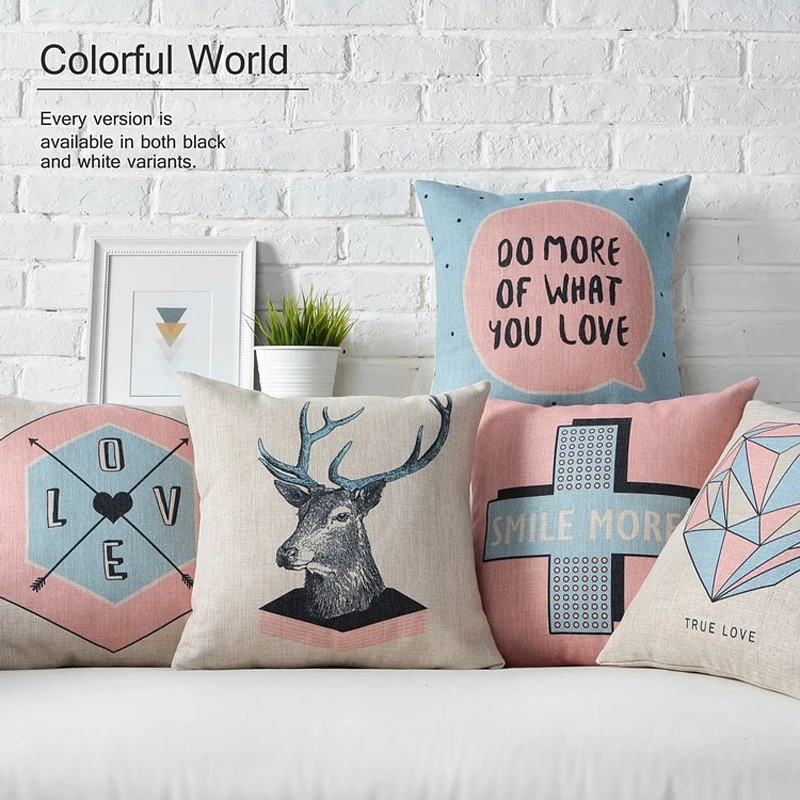 Nordic Geometry Pink Pillow Cover Decorative Home Decoration Sofa Deer Elk Cushion Geometric
Nordic Geometry Pink Pillow Cover Decorative Home Decoration Sofa Deer Elk Cushion Geometric
