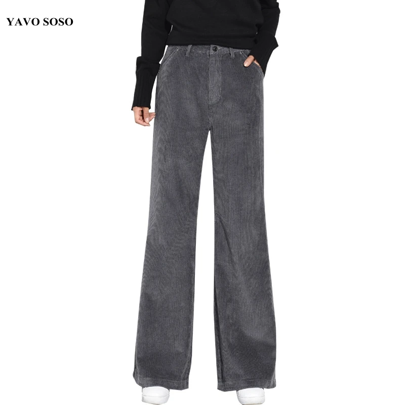 Women Corduroy Pants Autumn Winter brown Gray Blue Casual Thicken Wide Leg chic Cotton Trousers
Women Corduroy Pants Autumn Winter brown Gray Blue Casual Thicken Wide Leg chic Cotton Trousers