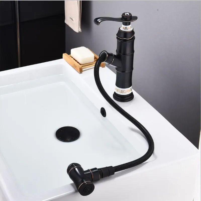 brass ORB finished hot and cold single lever pull out basin faucet sink faucet bathroom basin tap.
brass ORB finished hot and cold single lever pull out basin faucet sink faucet bathroom basin tap.