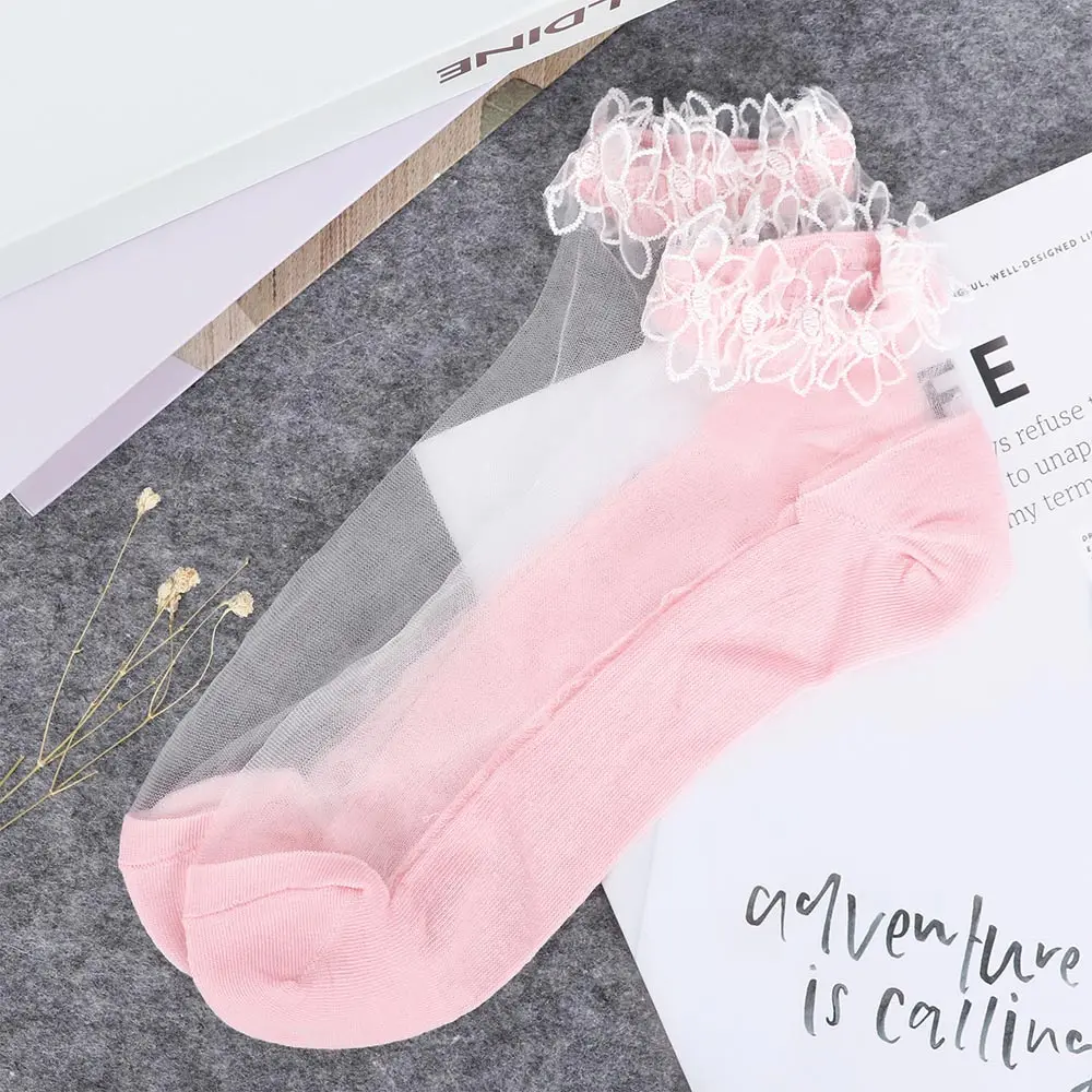 1Pair Lace Ruffle Frilly Ankle Socks Sweet Women Girls Soft Comfy Silk Cotton Floral Transparent Elastic Summer Short
1Pair Lace Ruffle Frilly Ankle Socks Sweet Women Girls Soft Comfy Silk Cotton Floral Transparent Elastic Summer Short