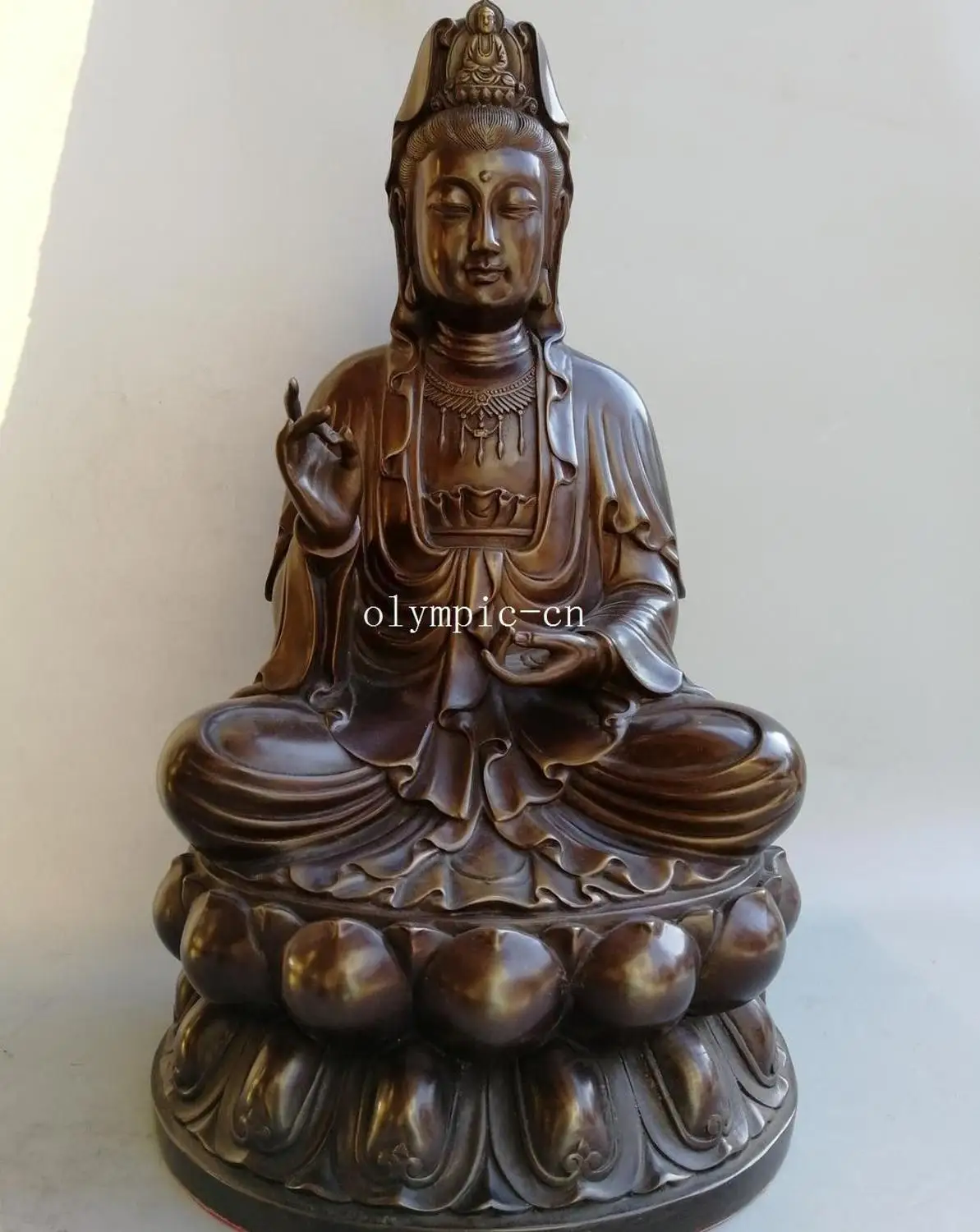 Бронзовый резной Храм Лотоса 18 дюймов, буддизм Avalokitesvara Guanyin Bodhisattva
Бронзовый резной Храм Лотоса 18 дюймов, буддизм Avalokitesvara Guanyin Bodhisattva