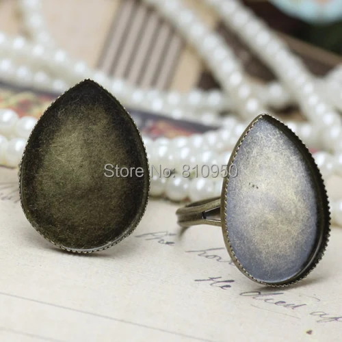 Free Shipping 40pcs 18x25mm Copper Antique Bronze Ring Settings Water Drop Blank Tray Rings Cameo Cabochons Base Settings
Free Shipping 40pcs 18x25mm Copper Antique Bronze Ring Settings Water Drop Blank Tray Rings Cameo Cabochons Base Settings
