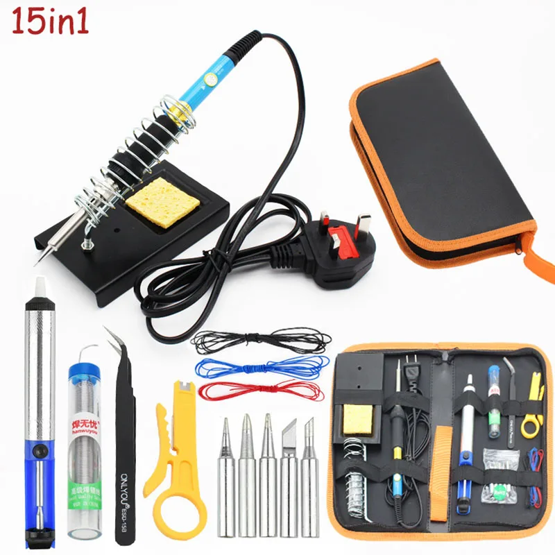 60W/110V Soldering Set Constant Temperature Soldering Iron Heated Ceramic Heater Electric Iron Regulatory Electric Iron Set Kit
60W/110V Soldering Set Constant Temperature Soldering Iron Heated Ceramic Heater Electric Iron Regulatory Electric Iron Set Kit