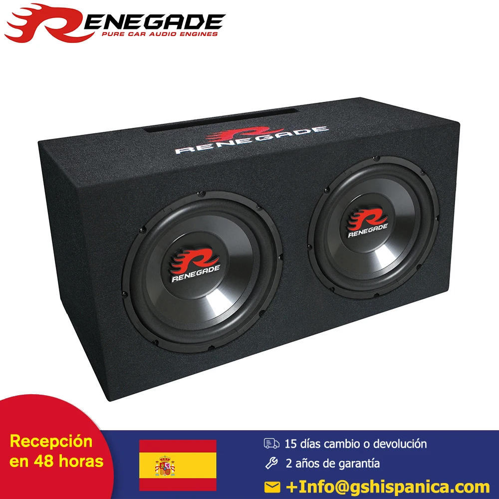 RENEGADE двухвентилируемая коробка 2*25 см Altavoz Subwofer звуковая колонка