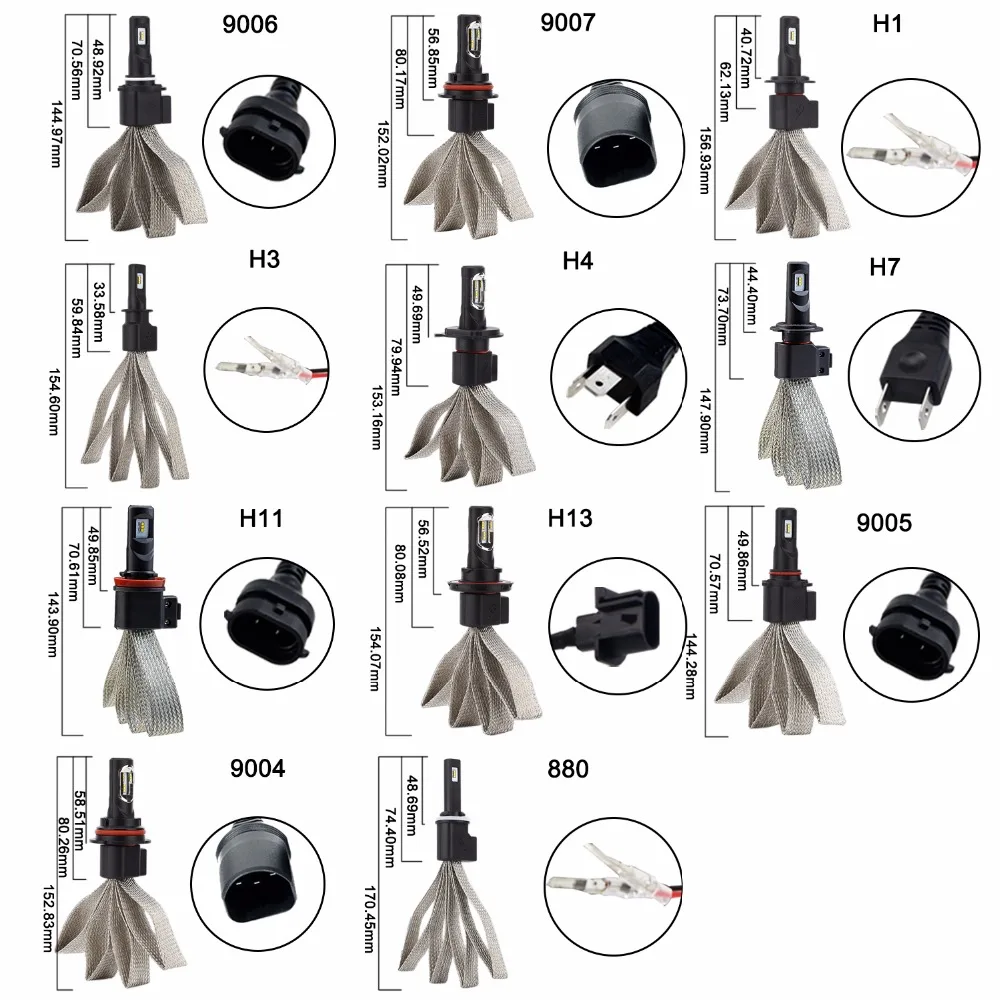 1Pairs H4 LED H7 H8/H11 HB3/9005 HB4/9006 H1 H3 60W 9600lm Car Headlight Auto Bulb Automobiles Headlamp 12V Led Lamp 6000K G
1Pairs H4 LED H7 H8/H11 HB3/9005 HB4/9006 H1 H3 60W 9600lm Car Headlight Auto Bulb Automobiles Headlamp 12V Led Lamp 6000K G