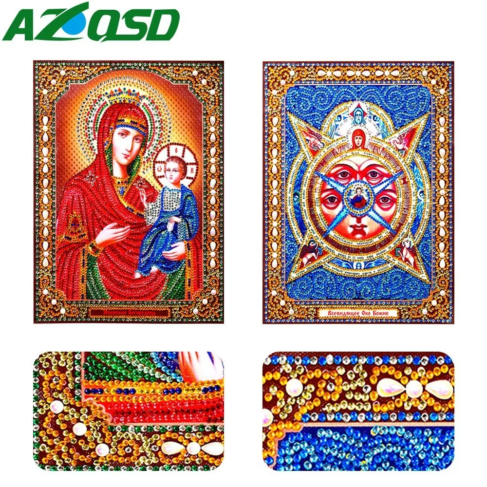 AZQSD особой формы алмазов картина Религия рукоделие 5D DIY Алмазная вышивка Стразы