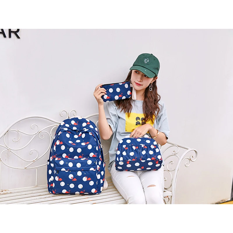 Dot 3pcs Set Printing Flamingo Women Backpack Girls School Bags Waterproof Nylon Travel Backpack Mochila Backpack Women
Dot 3pcs Set Printing Flamingo Women Backpack Girls School Bags Waterproof Nylon Travel Backpack Mochila Backpack Women