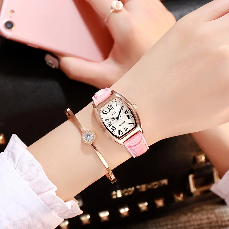 Luxury Brand Women Elegant Tonneau Watches 2018 Fashion Casual Roman Scale Leather Wristwatch Ladies Dress Relogio | Наручные часы
