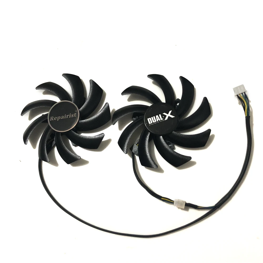 86mm FD7010H12S 4Pin Dual Cooler Fan For Sapphire R9 270X 280X HD7870 HD7950 HD7850 HD6850 Graphics Card Cooling
86mm FD7010H12S 4Pin Dual Cooler Fan For Sapphire R9 270X 280X HD7870 HD7950 HD7850 HD6850 Graphics Card Cooling