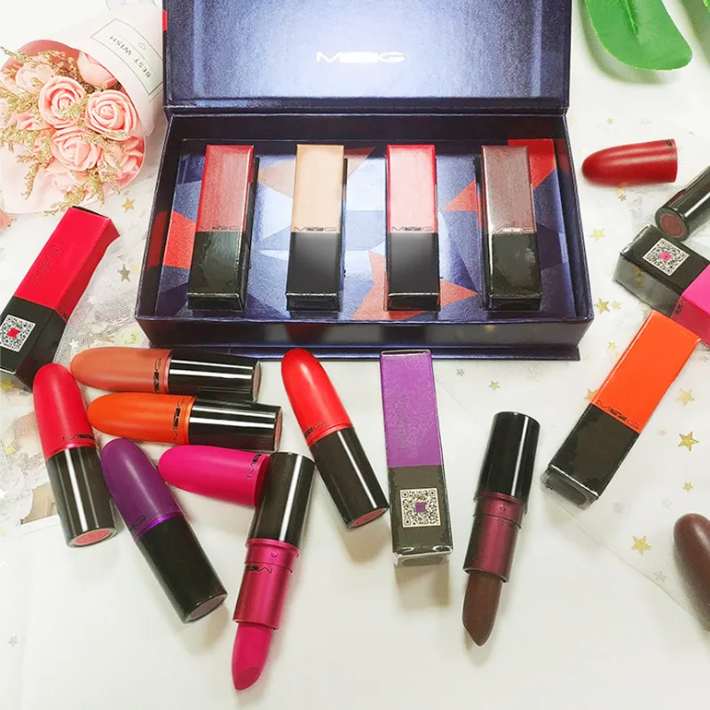 4pcs/set Professional lipstick cosmetics lips makeup set Lasting-long lipstick set nutritious red purple lipstick
4pcs/set Professional lipstick cosmetics lips makeup set Lasting-long lipstick set nutritious red purple lipstick