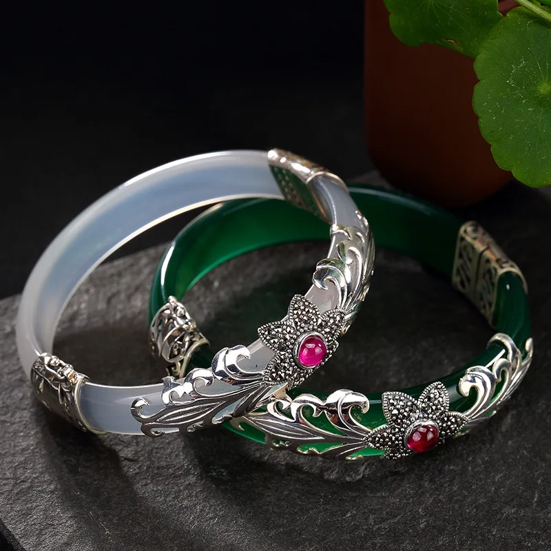 LouLeur 925 sterling silver jade bangles silver green white handmade natural jade bangles fashion jewelry for women charms
LouLeur 925 sterling silver jade bangles silver green white handmade natural jade bangles fashion jewelry for women charms
