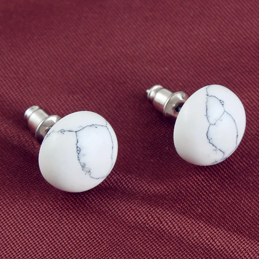 100-Unique 1 Pair Silver Plated Half Ball White Turquoises Stone Earrings Elegant Women's Earring Ethnic Jewelry
100-Unique 1 Pair Silver Plated Half Ball White Turquoises Stone Earrings Elegant Women's Earring Ethnic Jewelry